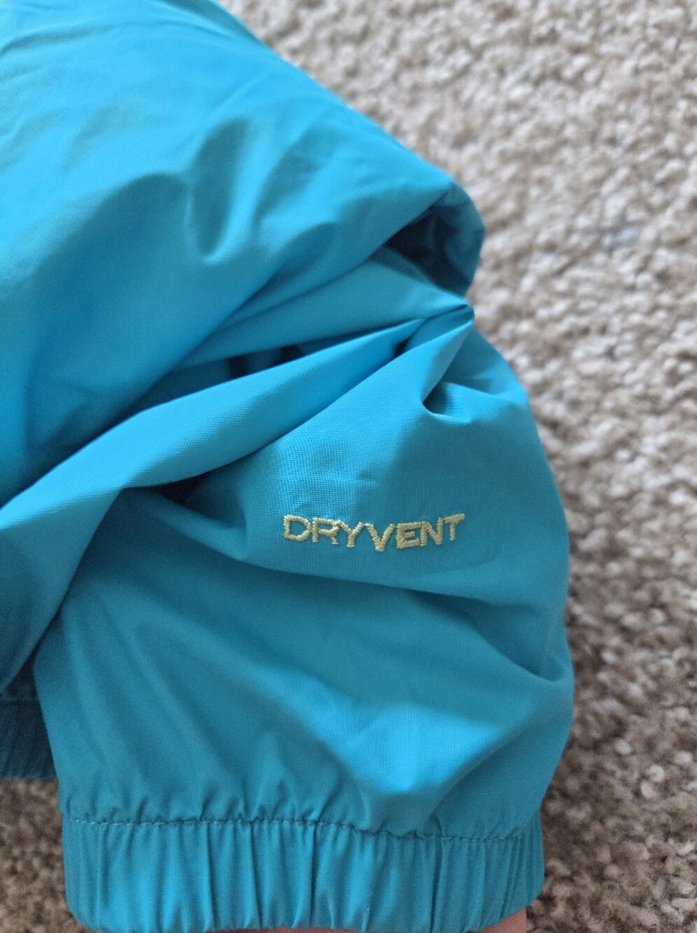 The North Face DryVent Blue Hooded Rain Jacket Girls Large (14-16) Lightweight - Picture 6 of 11